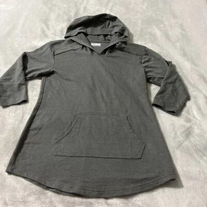Columbia S Manga 3/4 Ligera Sudadera con Capucha Camisa Carbón Oscuro Bolsillo Canguro - Imagen 1 de 9