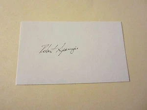 Tarjeta de índice autografiada por astronauta Robert Springer firmada 3X5 EE. UU. NASA - Imagen 1 de 3