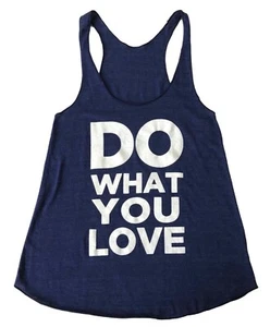 Do WHAT YOU LOVE Graphic Blue Muscle Tee SZ S - Picture 1 of 4