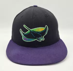 Vintage Tampa Bay Devil Rays schwarz New Era 59Fifty nicht verstellbar 6 5/8 Mütze Kappe - Bild 1 von 8