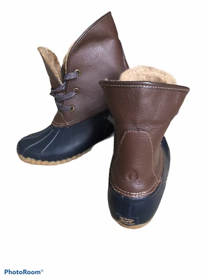 SPORTO  Degas Duck Boots Women’s -Size 10M Blue & Brown with Faux Fur Lining  - Image 1 of 4