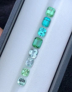 6,2 Karat Natur Mix Farbe Turmalin facettierte Steine Konvolut - Bild 1 von 9