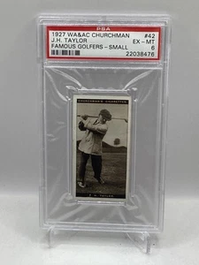 1927 Churchman Famous Golfers Small #42 John Henry Taylor PSA 6 - Picture 1 of 2