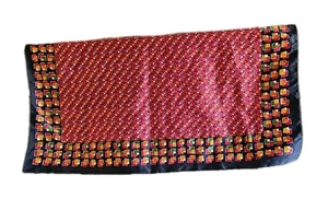 Colorful Geometric Design Scarf Made In Italy Polyester, 23"x23" - Picture 1 of 6
