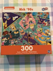 300 Pieces Jigsaw Puzzle Nick 90's Retro SpongeBob, Rugrats &Cartoons “25 X 18” - Picture 1 of 2