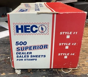 HECO Briefmarkenzähler Buchhändler Verkaufsblätter, ca. 300+, nie benutzt. - Bild 1 von 4