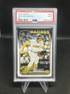 Tarjeta de novato 2024 Topps serie 2 #699 Jackson Merrill SP variación de imagen IV PSA 9 - Imagen 1 de 2