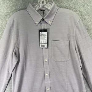 Western Rise Shirt Mens Small Smoke Gray Limitless Merino Wool Button Down - Picture 1 of 10