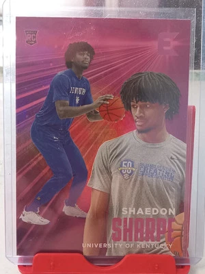 SHAEDON SHARPE 2022 Chronicles Pink ESSENTIALS Prizm ROOKIE Basketball Card - Image 1 of 4