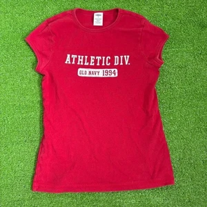 T-shirt vintage Y2K Old Navy rossa atletica donna piccola retrò sportiva bambino - Foto 1 di 5
