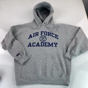 Felpa con cappuccio vintage Jansport Air Force Academy Falcons uomo grigio medio pullover pulita - Foto 1 di 14