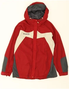 COLUMBIA Womens Interchange Windbreaker Jacket UK 16 Large Red Colourblock BT01 - Picture 1 of 4