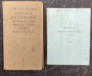 Diccionario de servicio de soldados de la Primera Guerra Mundial y manual de guardia interior 1914 Stk#3@201 - Imagen 1 de 14