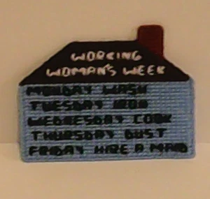 Working Womans Week Plastic Canvas Magnet New - Picture 1 of 1