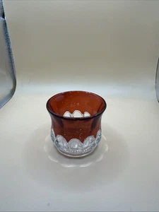 Vintage 1900's Ruby Red Flashed Souvenir Brazil Indiana - Picture 1 of 5