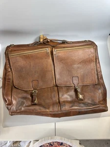VERY HANDSOME VINTAGE HARTMANN LEATHER BELTING GARMENT LUGGAGE BAG LARGE 48X24 - Picture 1 of 22