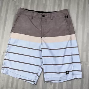 Rusty Mens Bermuda Walking Shorts Size 30 Multicolor Pinstriped Casual - Picture 1 of 9