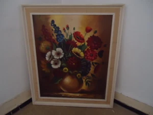 Ölbild Bild Gemälde Ölgemälde Handarbeit Blumen - Bild 1 von 4