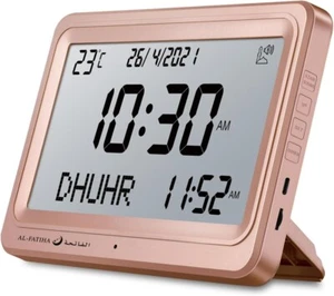 Azan Uhr, Automatik Weltweit Digital 8 Gebetsgeräusche Muslim Pink - Bild 1 von 6
