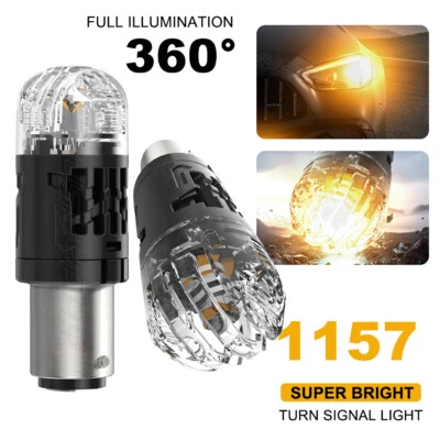 Para Kia Soul 2012-2019 2PCS 1157 LED Señal de giro Bombillas Ámbar CANBUS Foto 1 de 4