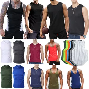 Herren Uni Weste Multi Pack Lot Sport Fitness Gym Sommer T-Shirt Tank Tops Tunika✧ - Bild 1 von 23