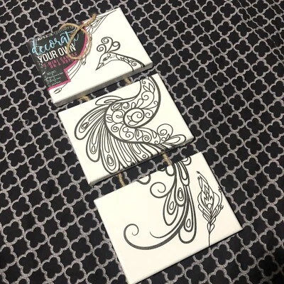 Artes y manualidades D I Y colgante lienzo pavo real conjunto de arte de pared manualidades pintura acrílica Foto 1 de 4