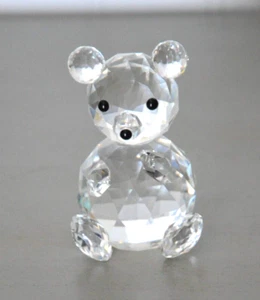 Oso de peluche Swarovski Austria cristal transparente 2 3/4" con ojos y nariz negros - Imagen 1 de 6