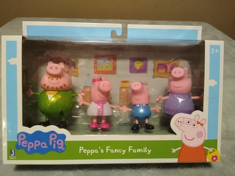 Peppa Pig Peppa's Fancy Family 3" Figure Playset Peppa George Daddy Mummy New Cover