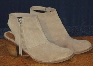 Dolce Vita 9.5M Jentry Cutout Tan Suede Zipper Tassle Ankle Boot - Picture 1 of 10