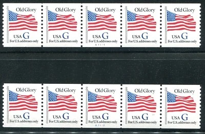 US 2890 PNC Strips of Five #A1111 and A1112 MNH - Image 1 of 2