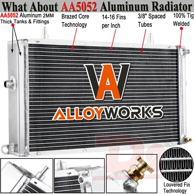 3 Row Aluminum Radiator For 1998-2003 Jaguar XK8 XJ8 XJR XKR MT 2002 - Image 1 of 4