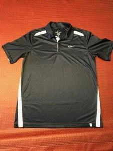 Nike Men's Navy Blue Dri-Fit Golf Shirt - Medium - Picture 1 of 3