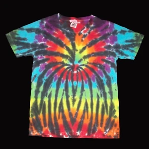Organic Tie Dye Child T-Shirt 6 Rainbow Spider Hippie Kids Tye Dyed Fair Trade - Picture 1 of 1