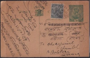 F-EX29750 INDIA ENGLAND UK ENGRAVING POSTAL STATIONERY ELEPHANT. 1933. - Picture 1 of 2