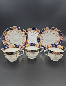 Antique Royal Albert Imari 6355 Tea Cup & Saucer Set Trio Handpainted - Picture 1 of 11