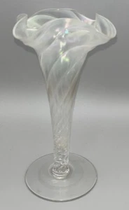 Antique English Victorian John Walsh Walsh Opaline Glass Vase 21cm tall - Picture 1 of 11