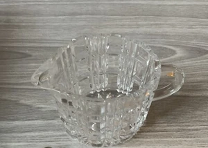 Vintage Creamer Syrup Pitcher Modern Block Cut glass Elegant crystal creamer - Picture 1 of 4