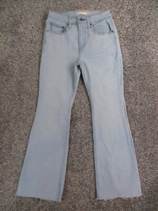 Levis 726 Jeans Womens 27 Blue Denim Flare Light Wash Western Retro 26x29 - Picture 1 of 16
