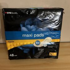 48-Count CVS Health Maxi Pads Without Wings Regular Absorbency Size 1