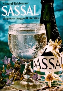 Original vintage poster SASSAL SWISS MINERAL WATER c.1968 - Picture 1 of 1