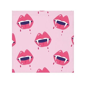 Vampire Kiss Face Towel, Cute Bath Towel, Halloween Decor, Cosplay Accessory, - Picture 1 of 5