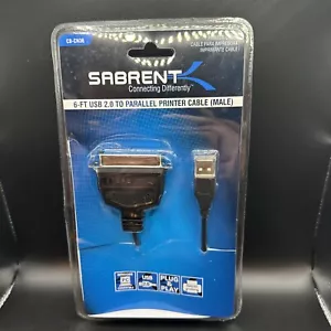 Sabrent USB 2.0 To Parallel Printer Cable CB-CN36 6 Ft. - Picture 1 of 2