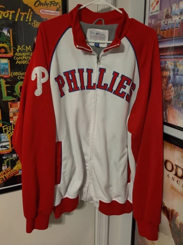 MLB Philadelphia Phillies Men's Zip Up Jacket - XL - G III Sports by Carl Banks Cover