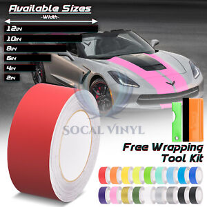 Matte Color Racing Stripes Vinyl Wrap Sticker For Chevy Corvette 10FT / 20FT