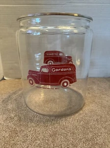 Vintage Gordon's Fresh Foods Süßigkeiten Erdnuss Thekenglas große LKW Werbung - Bild 1 von 7