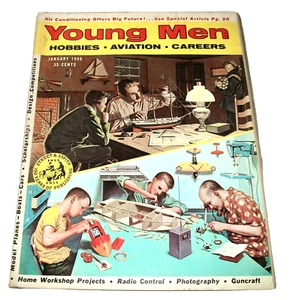 Young Men Vol.45, #4 Jan.1956 Street & Smith Publ. Hobbies, Aviation, Careers - Imagen 1 de 7
