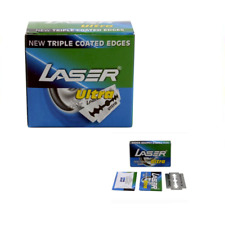 100 lames de rasoir de sécurité X LASER Ultra Double Edge avec bords à...