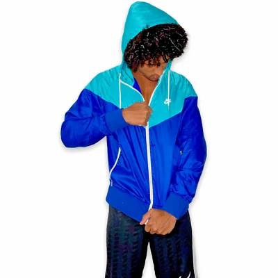 Veste Nike Vintage Rare Windrunner En Nylon Vert Teal Bleu - Photo 1/4