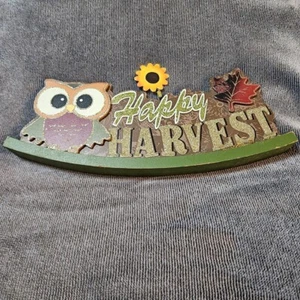 Happy Harvest Eule Tischschild Herbst Herbst Haus Arbeitsplatte Deko - Bild 1 von 11