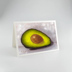 High Quality Blank Greetings Cards. Avocado on 312gsm Matt Paper - Picture 1 of 3